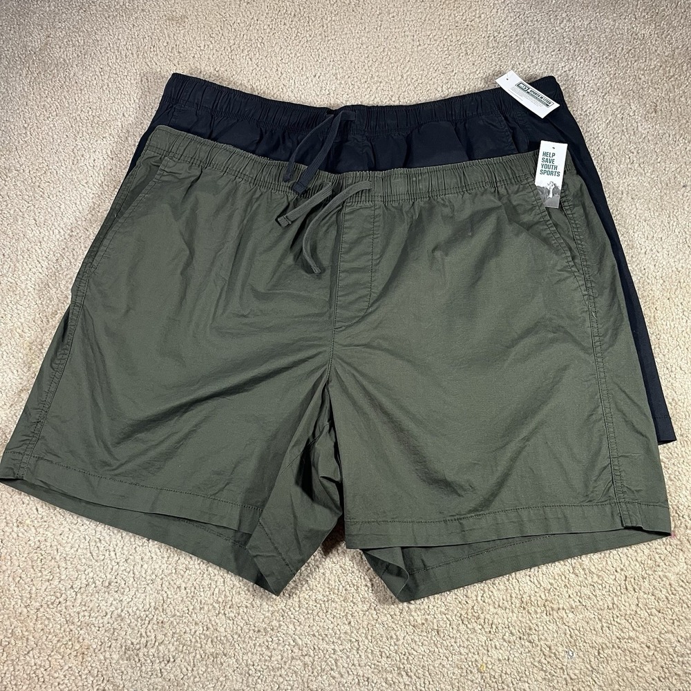 Lot Of 2 DSG Shorts Men's 2XL Green Black Lightweight Shorts Relaxed Fit NWT